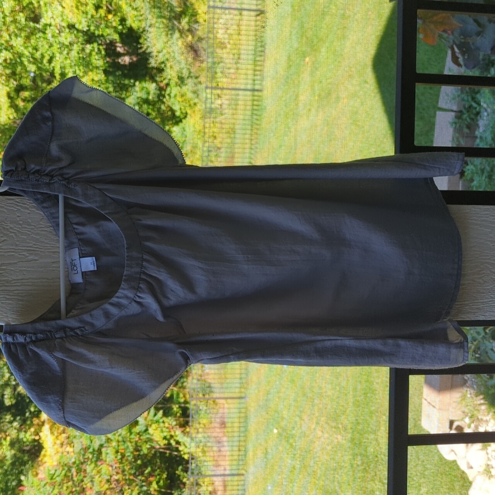 Loft light grey shirt women's medium